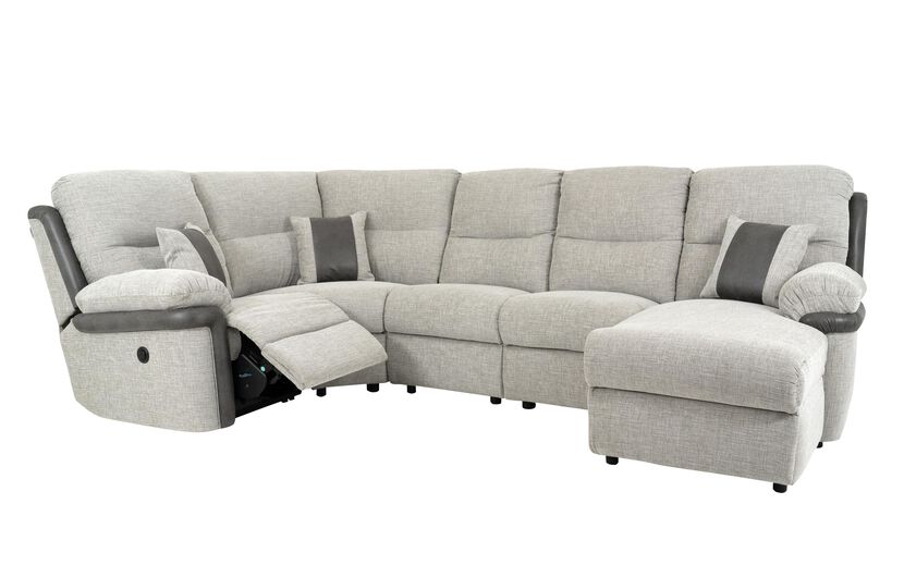 Nevada 1 Corner 3 Power Recliner, Corner Sofa With Chaise End And Recliner