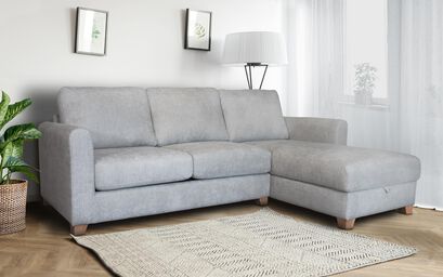 Living Aisling Fabric Left Hand Facing Chaise Storage Sofa Bed | Aisling Sofa Range | ScS