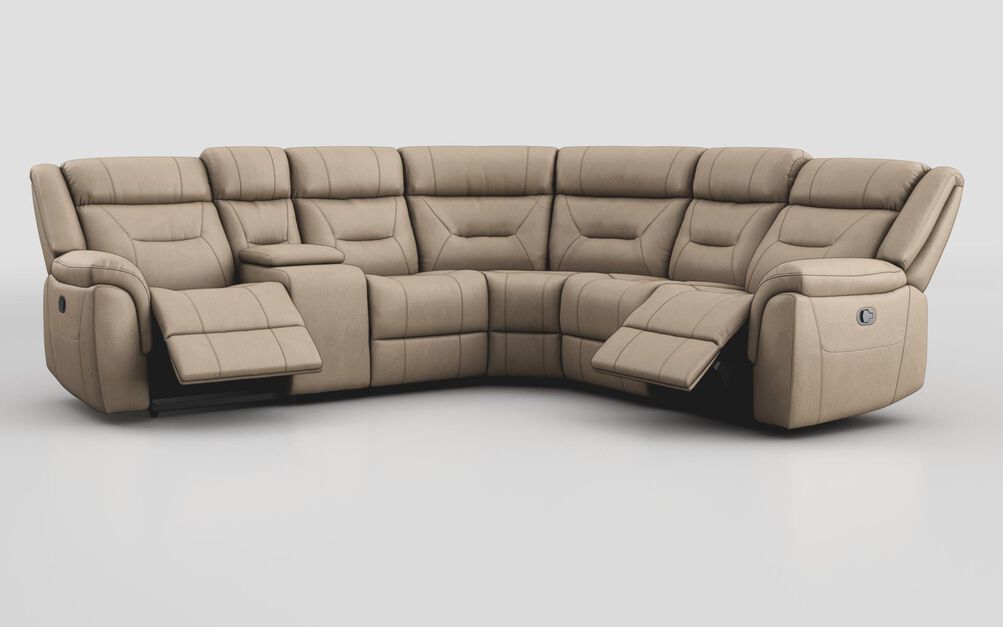 Ainsdale 2 Corner 2 Manual Sofa with Console, MACADAMIA-DARK-BEIGE-005 Ainsdale 2 Corner 2 Manual Sofa with Console | Ainsdale Sofa Range | ScS
