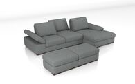 Savazza 4 Seater Sofa with Adjustable Back Rest Right Hand Facing Lounger & Two Ottoman Footstools, CALLISIA RUST 230 Savazza 4 Seater Sofa with Adjustable Back Rest Right Hand Facing Lounger & Two Ottoman Footstools | Savazza Sofa Range | ScS