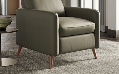 Bellaria Push Back Armchair, MACADAMIA-BLACK-910 Bellaria Push Back Armchair | Bellaria Sofa Range | ScS