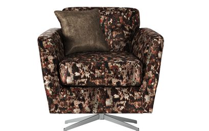 Living Esme Fabric Patterned Swivel Chair | Esme Sofa Range | ScS