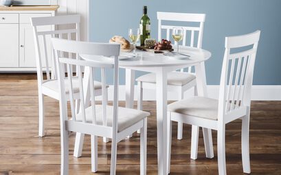 Trafalgar White Dropleaf Dining Table | Trafalgar Furniture Range | ScS