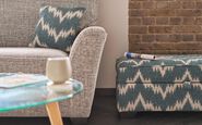 Inspire Rockcliffe Fabric Ottoman Stool Inspire Rockcliffe Fabric Ottoman Stool