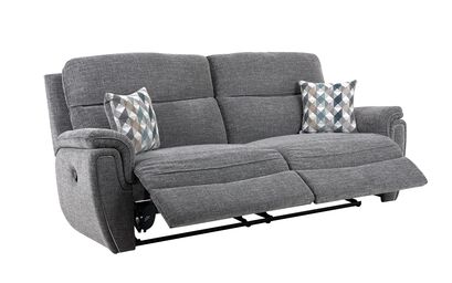 Living Ashton Fabric 3 Seater Manual Recliner Sofa | Ashton Sofa Range | ScS