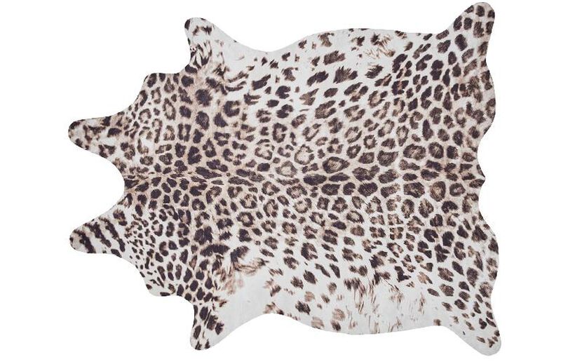 Faux Leopard Print Rug