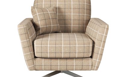 Theo Fabric Pattern Swivel Chair | Theo Sofa Range | ScS