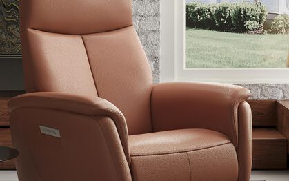 Torriana Power Recliner Chair with Built In Battery Pack, MACADAMIA-MIDNIGHT-BLUE-540 Torriana Power Recliner Chair with Built In Battery Pack | Torriana Sofa Range | ScS