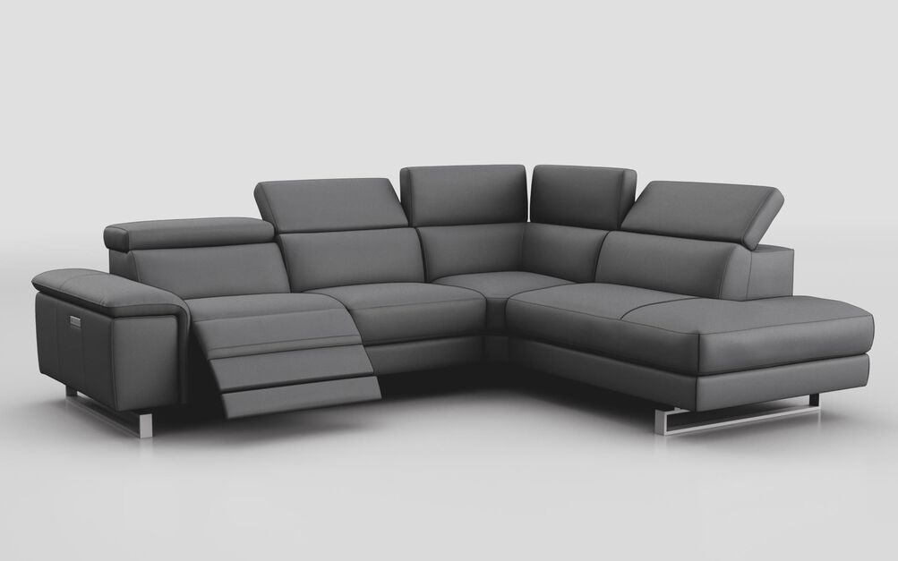 Viserba 3 Corner 2 LHF Power Recliner with Power Head Tilt & RHF Chaise with Manual Head Tilt | Viserba Sofa Range | ScS