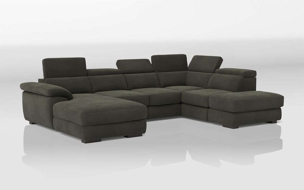 Norbello Corner Sofa Bed with Right Hand Facing Chaise and Left Hand Facing Storage Lounger and Otto | Norbello Sofa Range | ScS