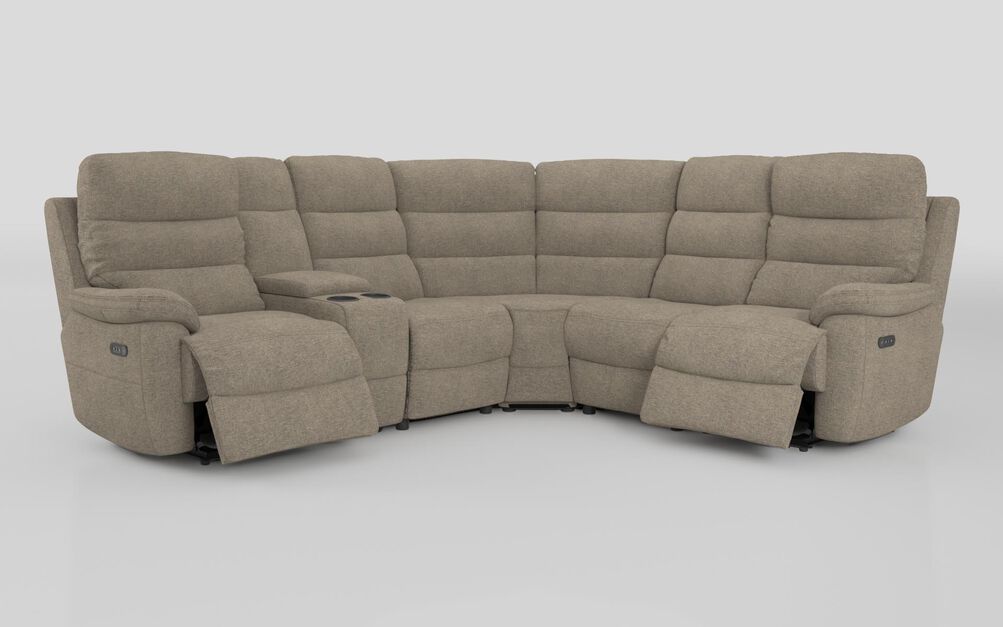 Ossett 2 Corner 2 Power Sofa with Left Hand Facing Console & Head Tilt | Ossett Sofa Range | ScS