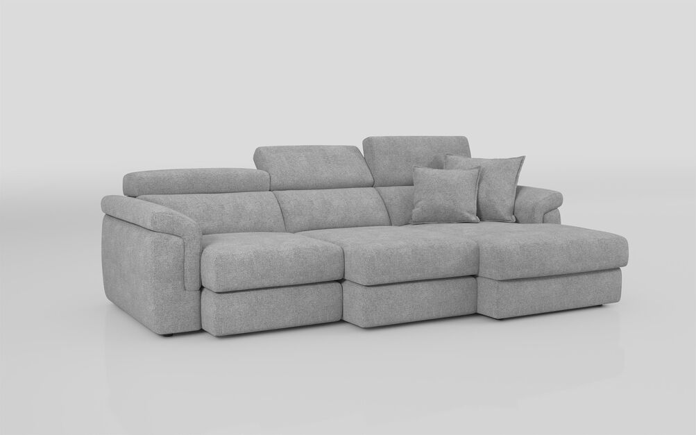 Taviano Large 3 Seater Sofa with Sliding Seats and Right Hand Facing Lounger | Taviano Sofa Range | ScS