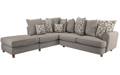 Percy Fabric 1 Corner 2 Left Hand Facing Chaise Scatter Back Sofa | Percy Sofa Range | ScS