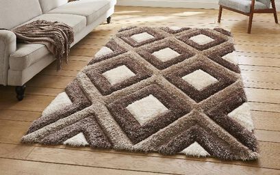 Olympia Diamond Beige and Brown Rug | Rugs | ScS