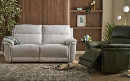 Maer 3 Seater Manual Recliner Sofa, MACADAMIA-COGNAC-AMBER-753 Maer 3 Seater Manual Recliner Sofa | Maer Sofa Range | ScS