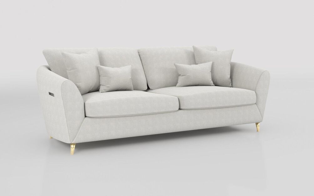 Blyth 4 Seater Power Recliner Sofa, GELSOMINO-LIGHT-GREY-825 Blyth 4 Seater Power Recliner Sofa | Blyth Sofa Range | ScS