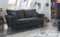 Theo Fabric Twister Footstool, LISBON CHARCOAL ALL OVER  LEB03- Theo Fabric Twister Footstool | Theo Sofa Range | ScS