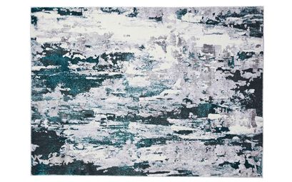 Apollo Abstract Grey and Green Rug | Rugs | ScS