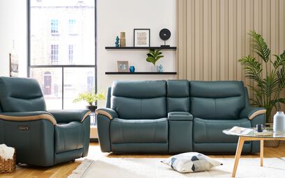 Living Ethan 2 Seater Power Recliner Sofa with Console & Head Tilt | Ethan Sofa Range | ScS