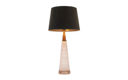 Sadie Pink Glass Table Lamp with Mocha Shade | Cosy Living | ScS