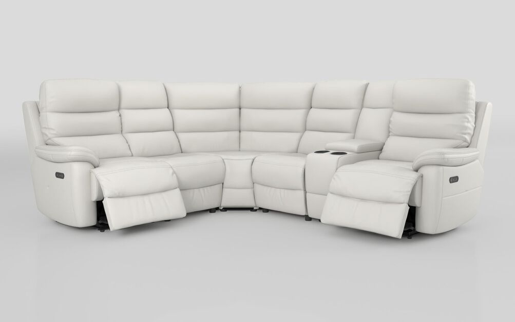 Ossett 2 Corner 2 Power Sofa with Right Hand Facing Console & Head Tilt | Ossett Sofa Range | ScS