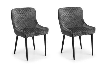 Hampstead Pair of Grey Velvet Chairs | Hampstead Furniture Range | ScS