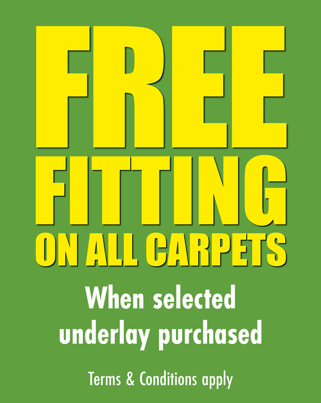 Free Fitting on all Carpets*