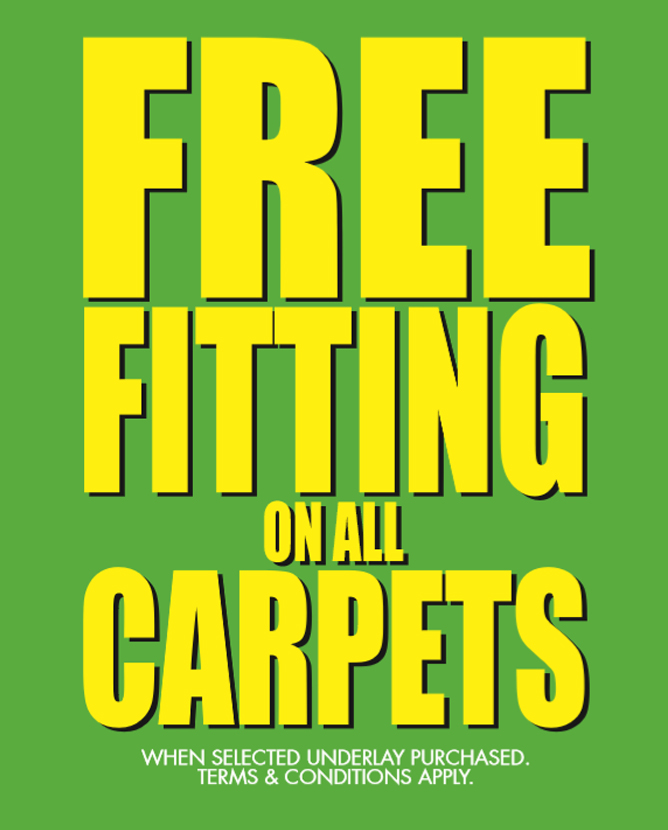 Free Fitting on all Carpets*