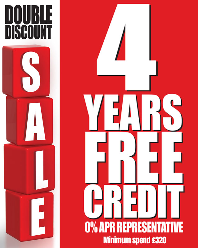 4 Years Interest Free Credit Available on All Sofas