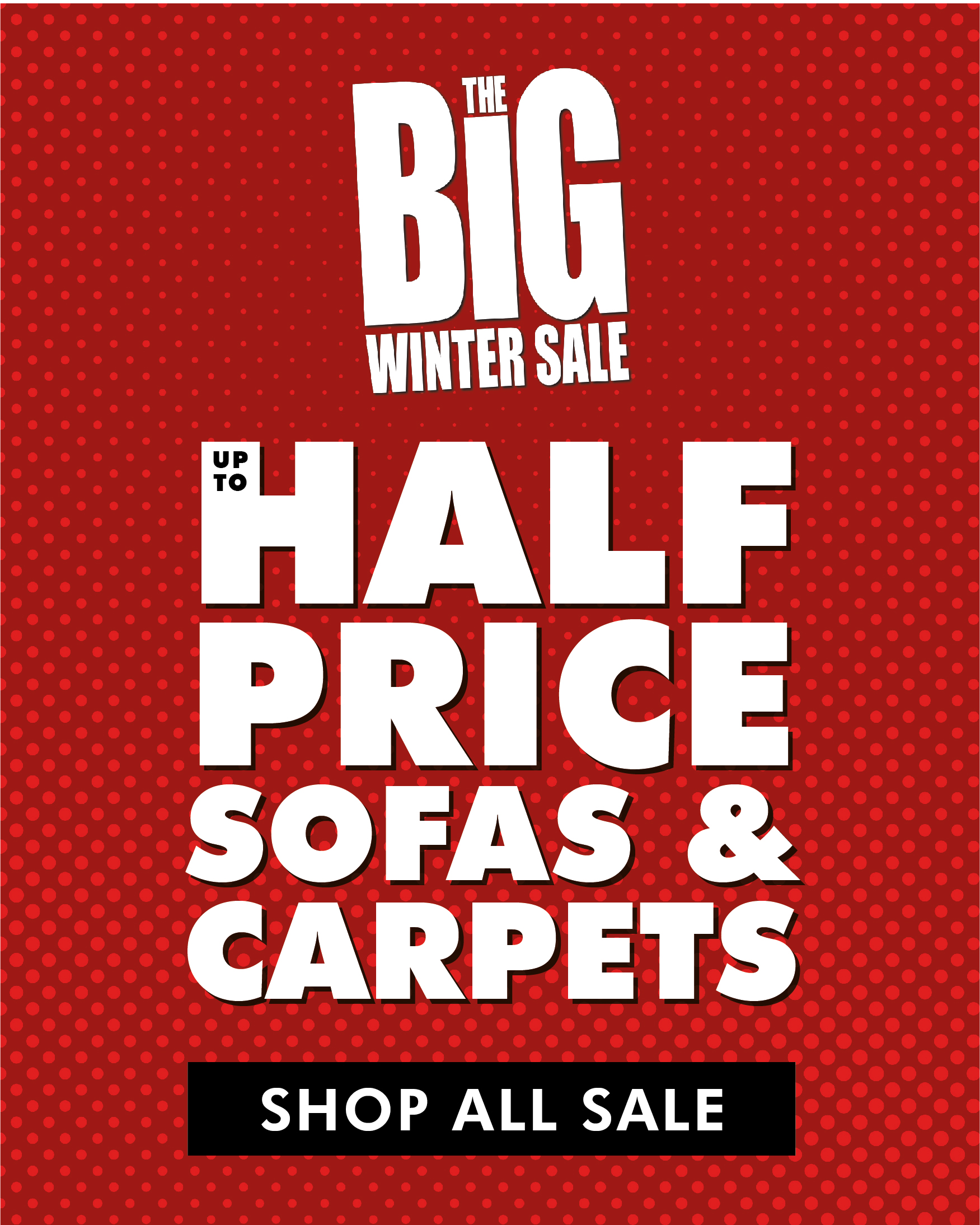 Big Winter Sale - Up to half price sofas and carpets