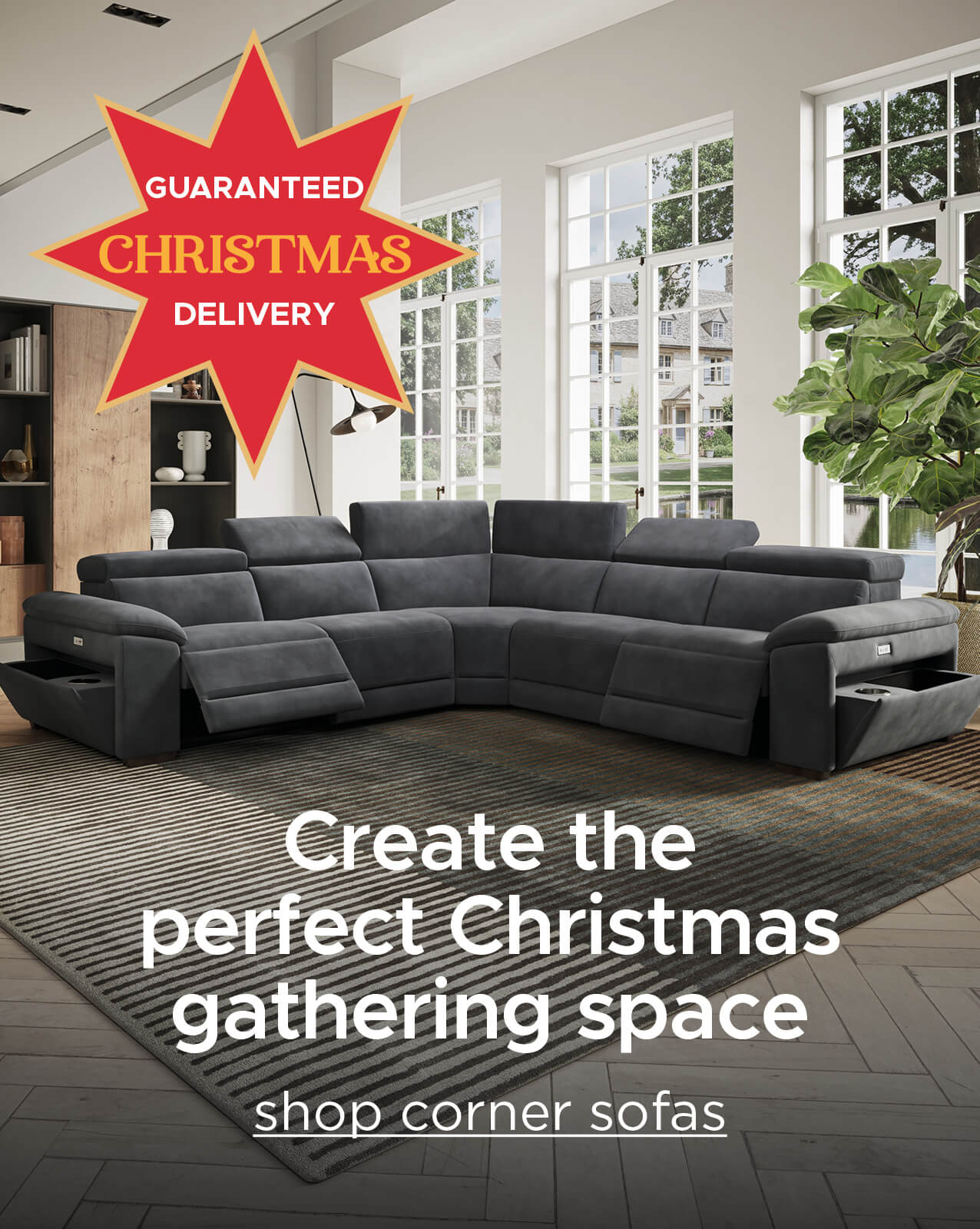 Shop Corners sofas for Christmas Delivery