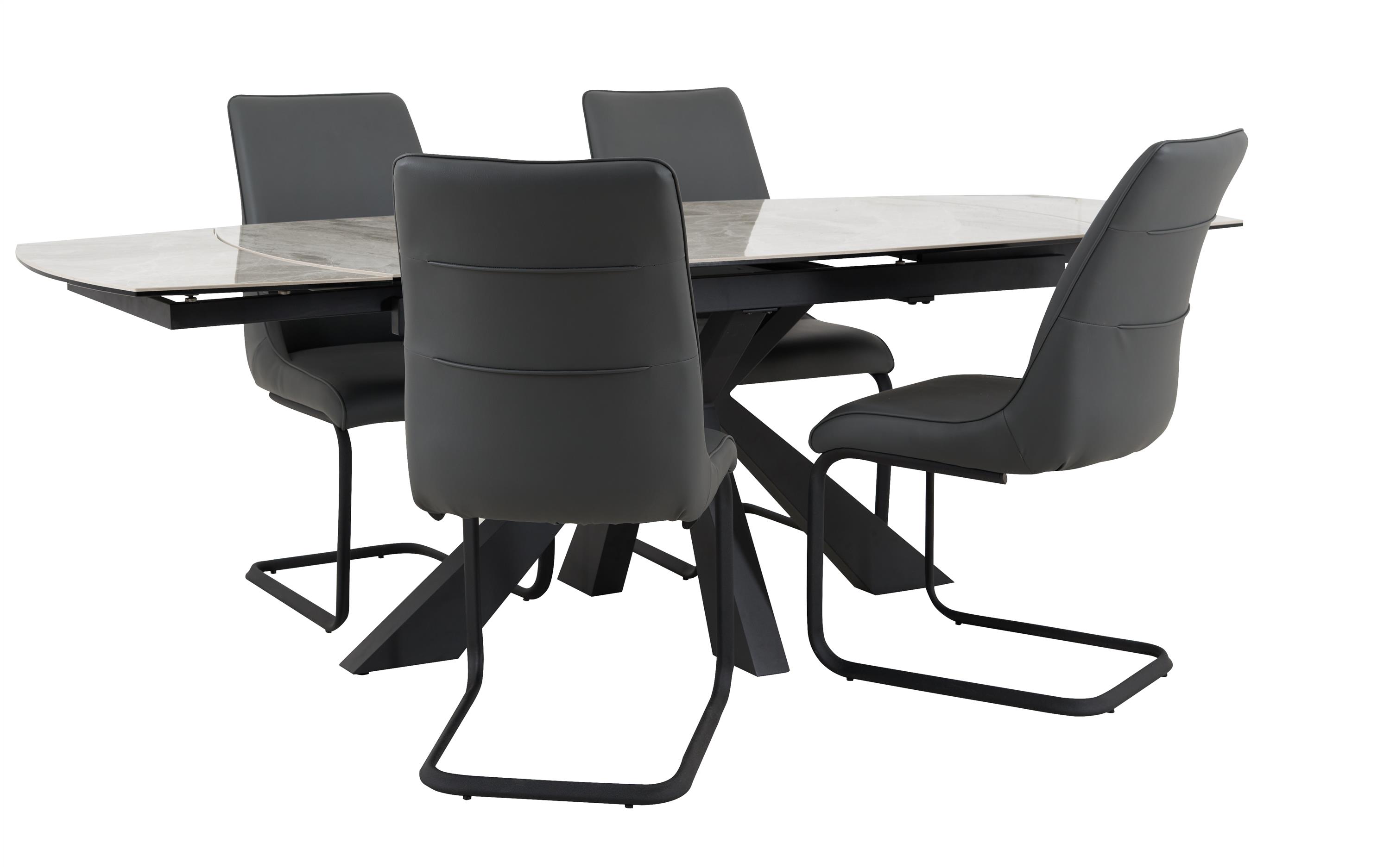Merlin extending dining table and 6 chairs discount
