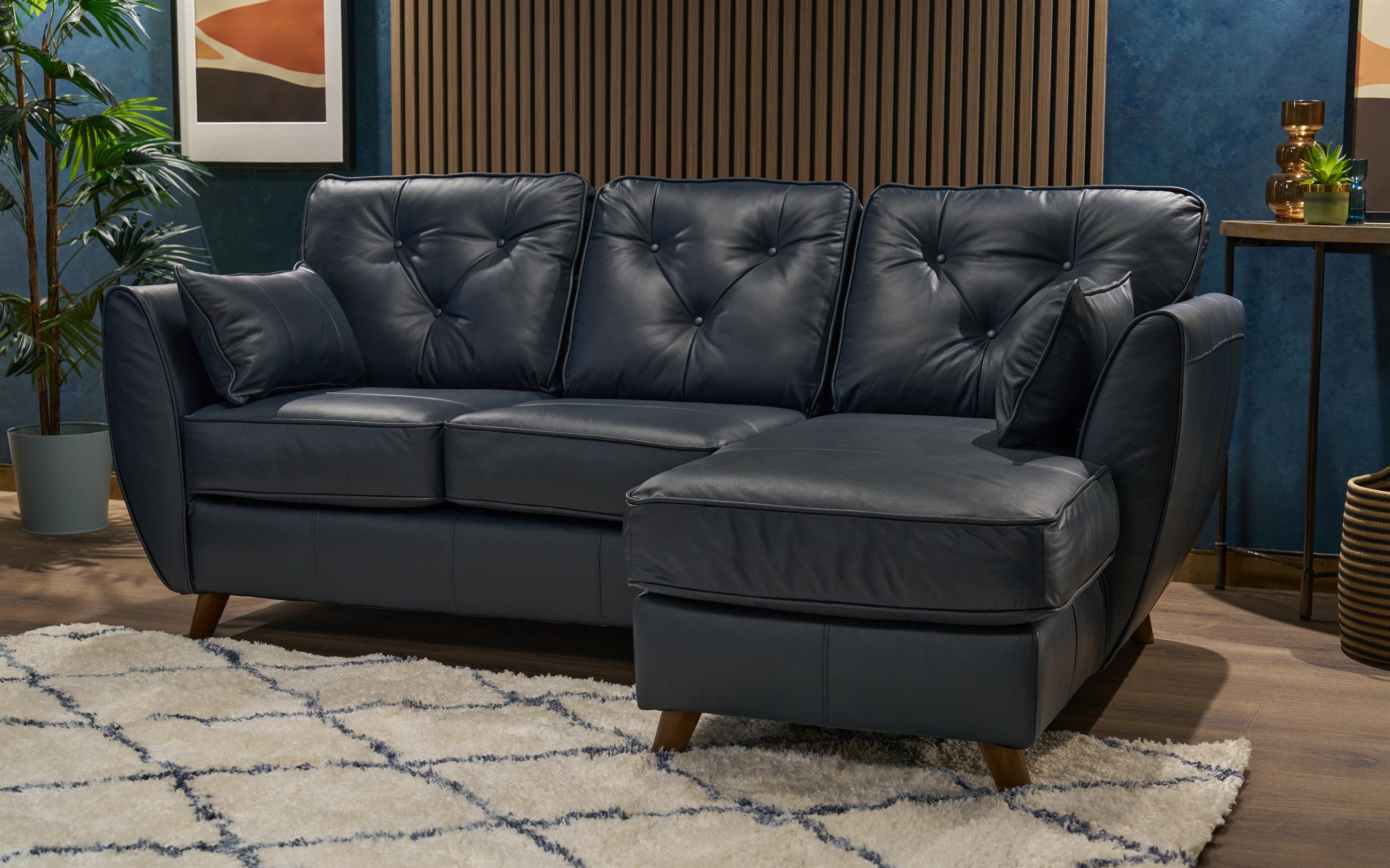 Hoxton Leather Maxi Sofa Right Hand Facing Chaise