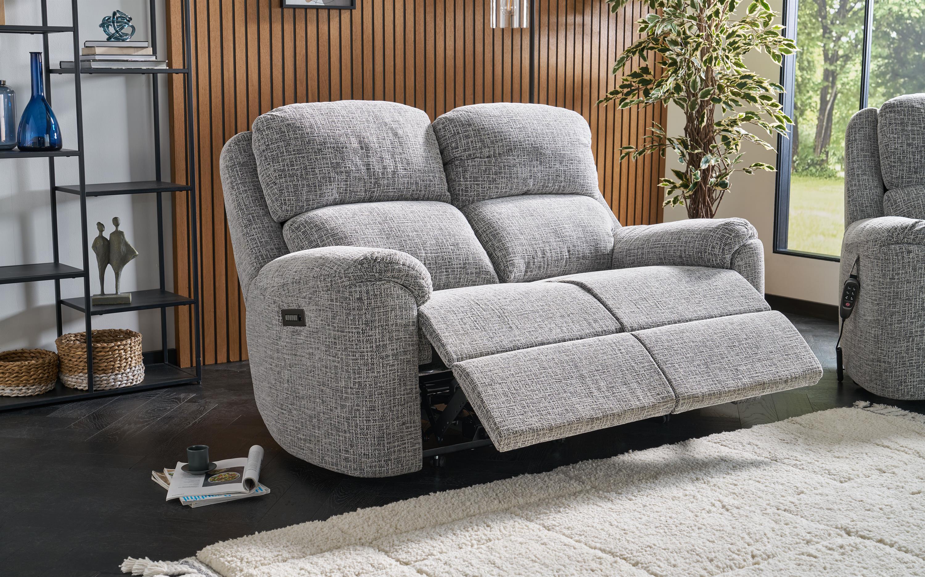 Celebrity Cambridge Fabric 2 Seater Power Recliner Sofa with Lumbar ...