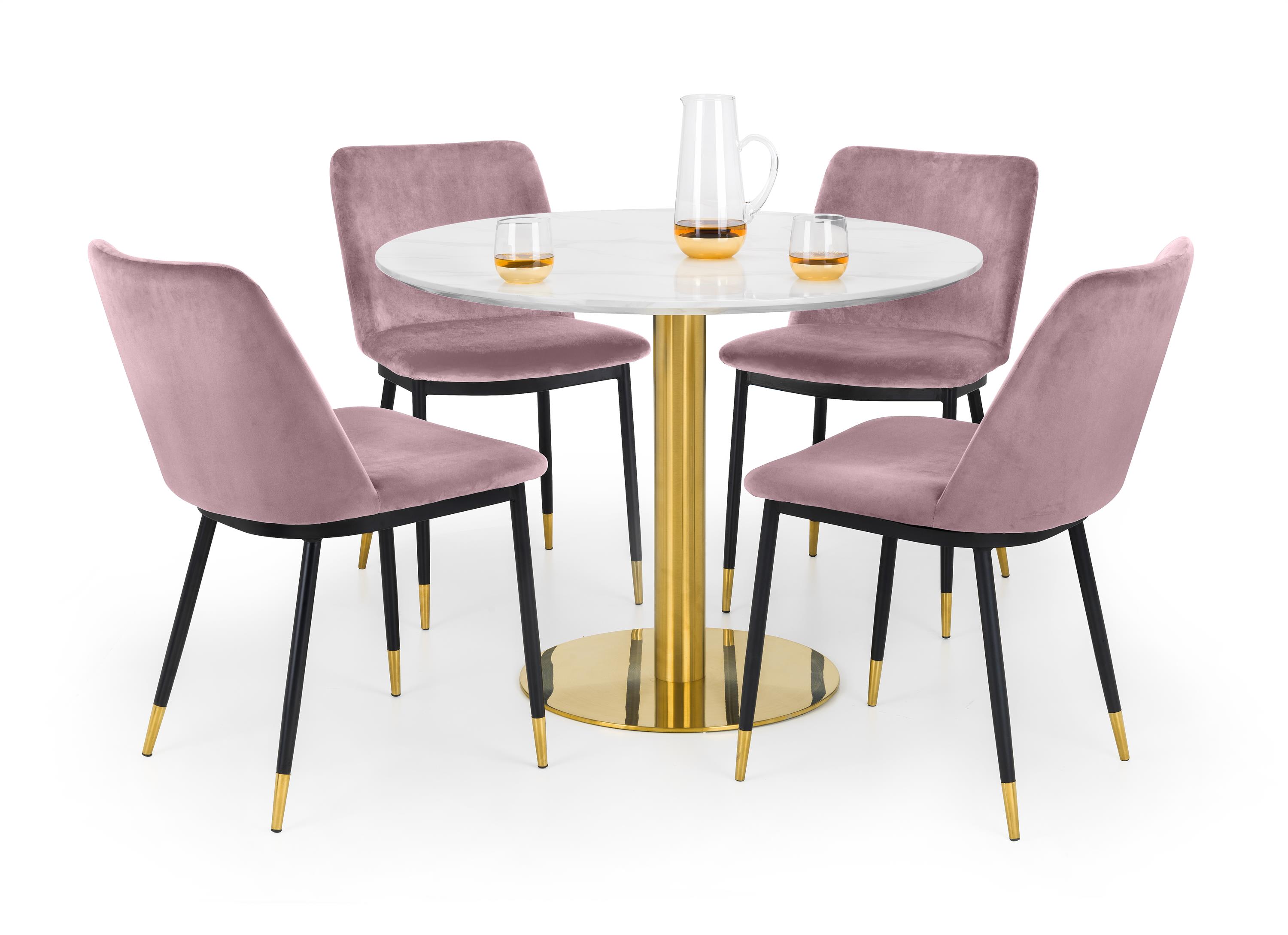 Round plastic dining shop table set